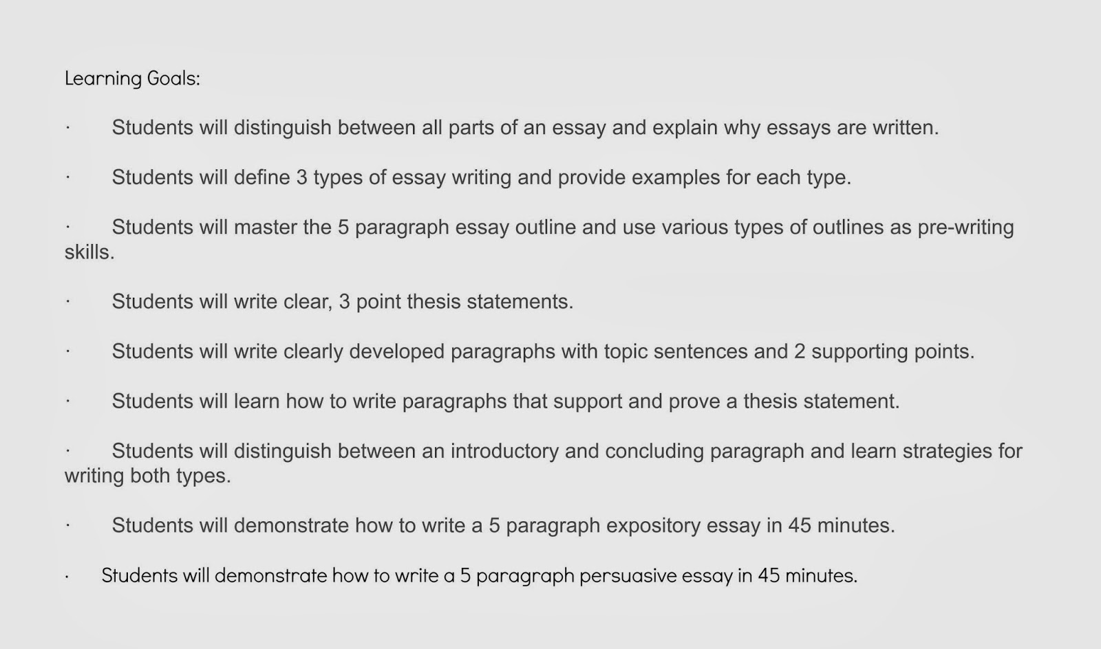 how to write an outline for a five paragraph essay